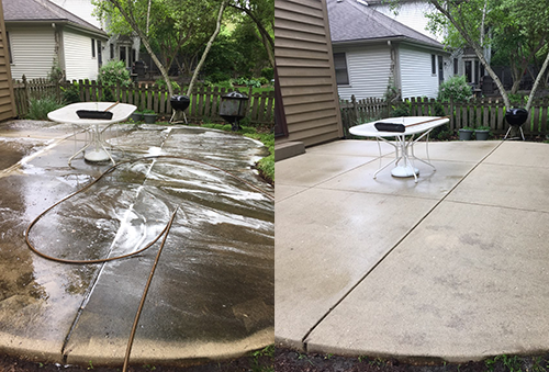 Power Wash Before and After photo