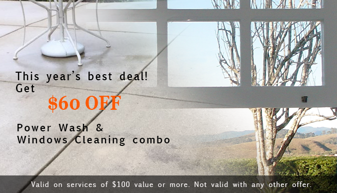$60 Off Power Wash and Windows Cleaning Combo